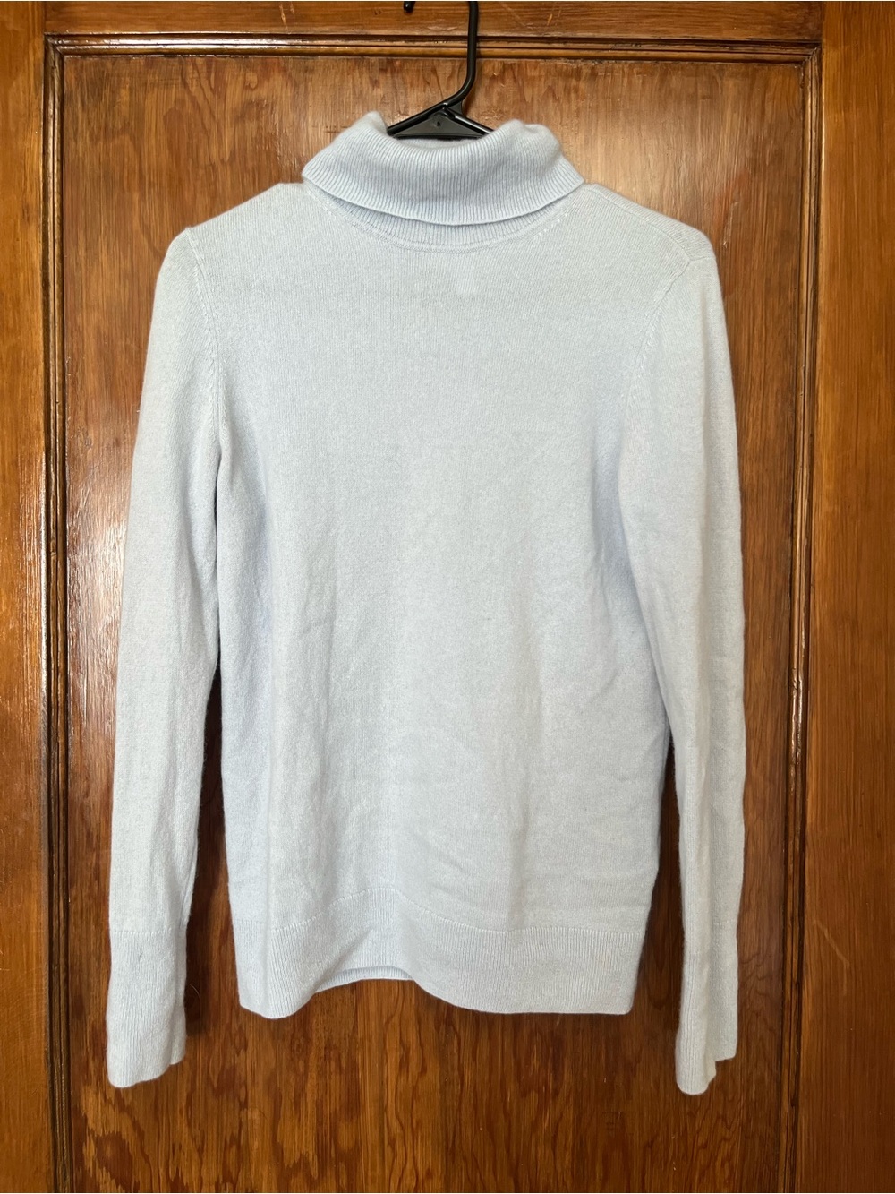 Nine West 100% Cashmere Light Blue Turtleneck Sweater